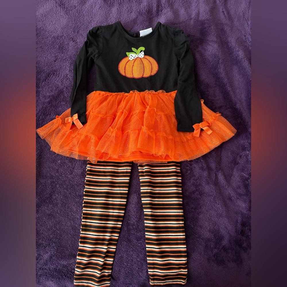 Little Lass pumpkin tutu set